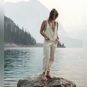 NWT JungMaven hemp canvas Button Front Jumpsuit XS